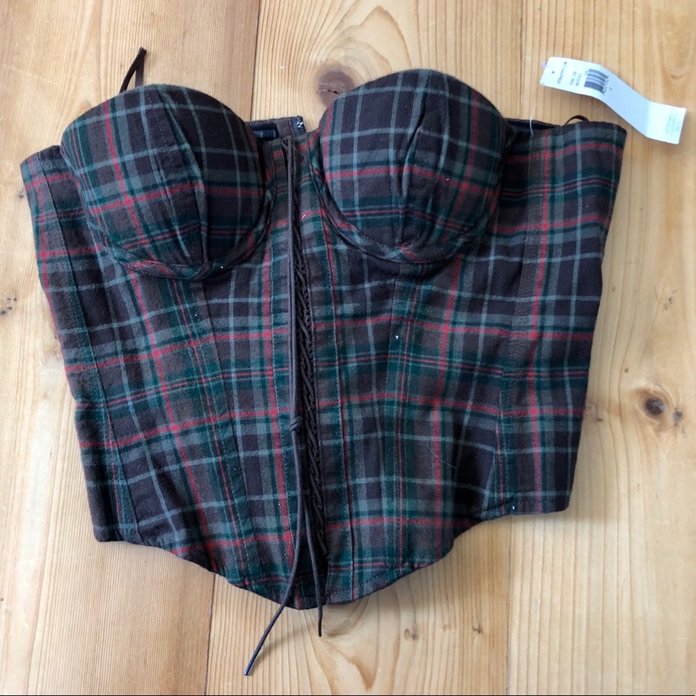 Ralph Lauren Plaid Tartan Corset